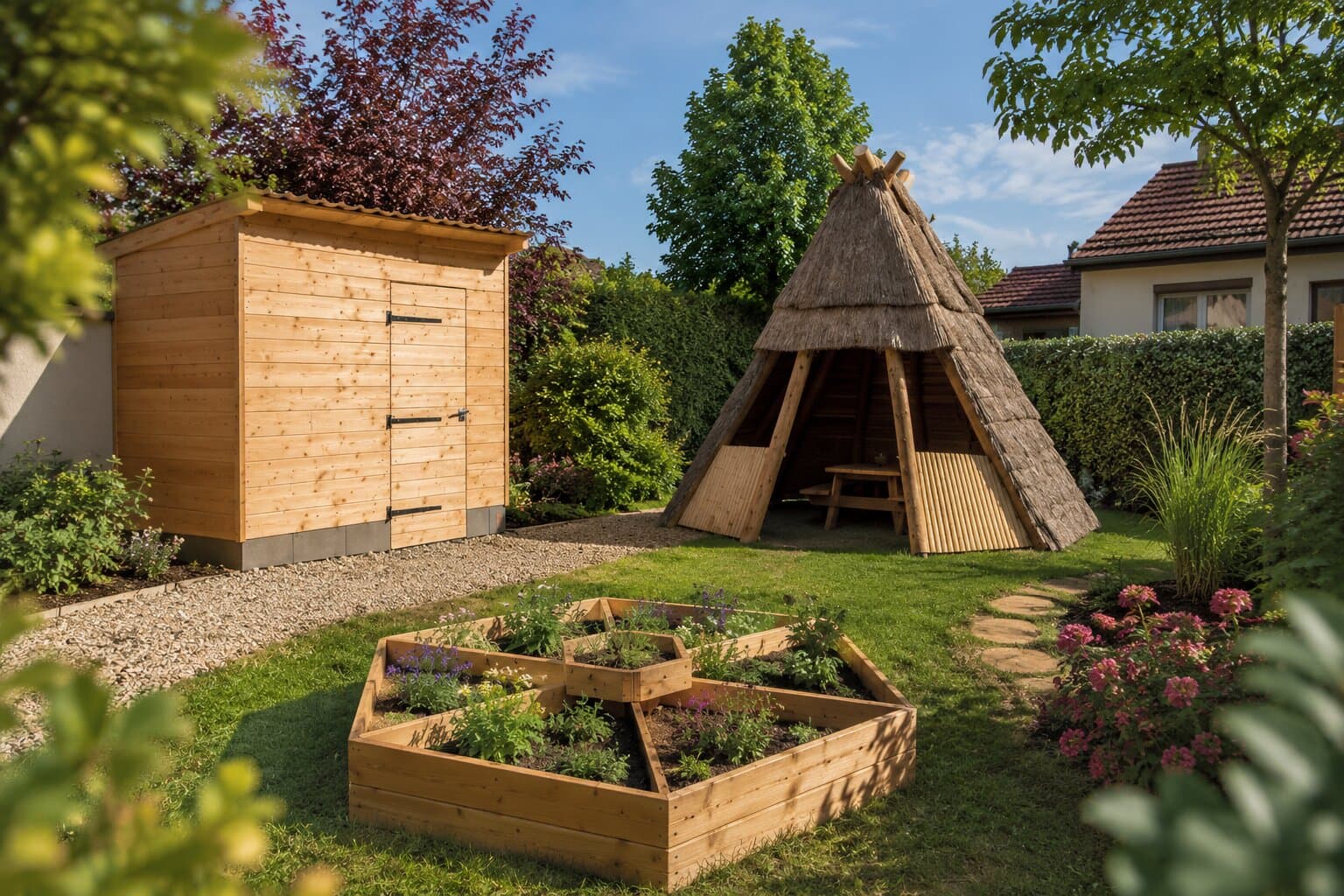 Conception sur-mesure de mobiliers extérieurs en bois Conception sur-mesure de mobiliers extérieurs en bois